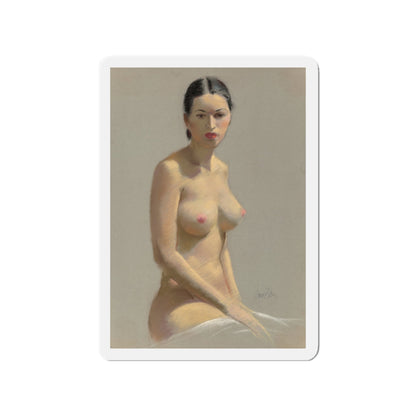 Female Nude (Magazine Illustration) Refrigerator Magnet-3" x 3"-The Sticker Space