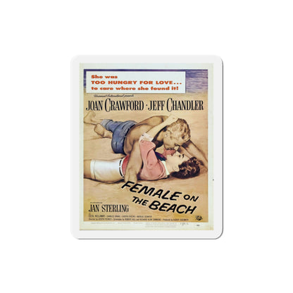 Female on the Beach 1955 Movie Poster Die-Cut Magnet-3 Inch-The Sticker Space