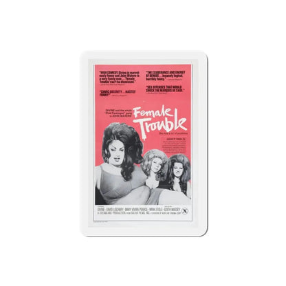 Female Trouble 1974 Movie Poster Refrigerator Magnet 2 Inch - The Sticker Space