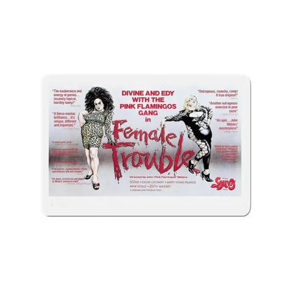 FEMALE TROUBLE 1974 Movie Poster - Refrigerator Magnet 4 Inch - The Sticker Space