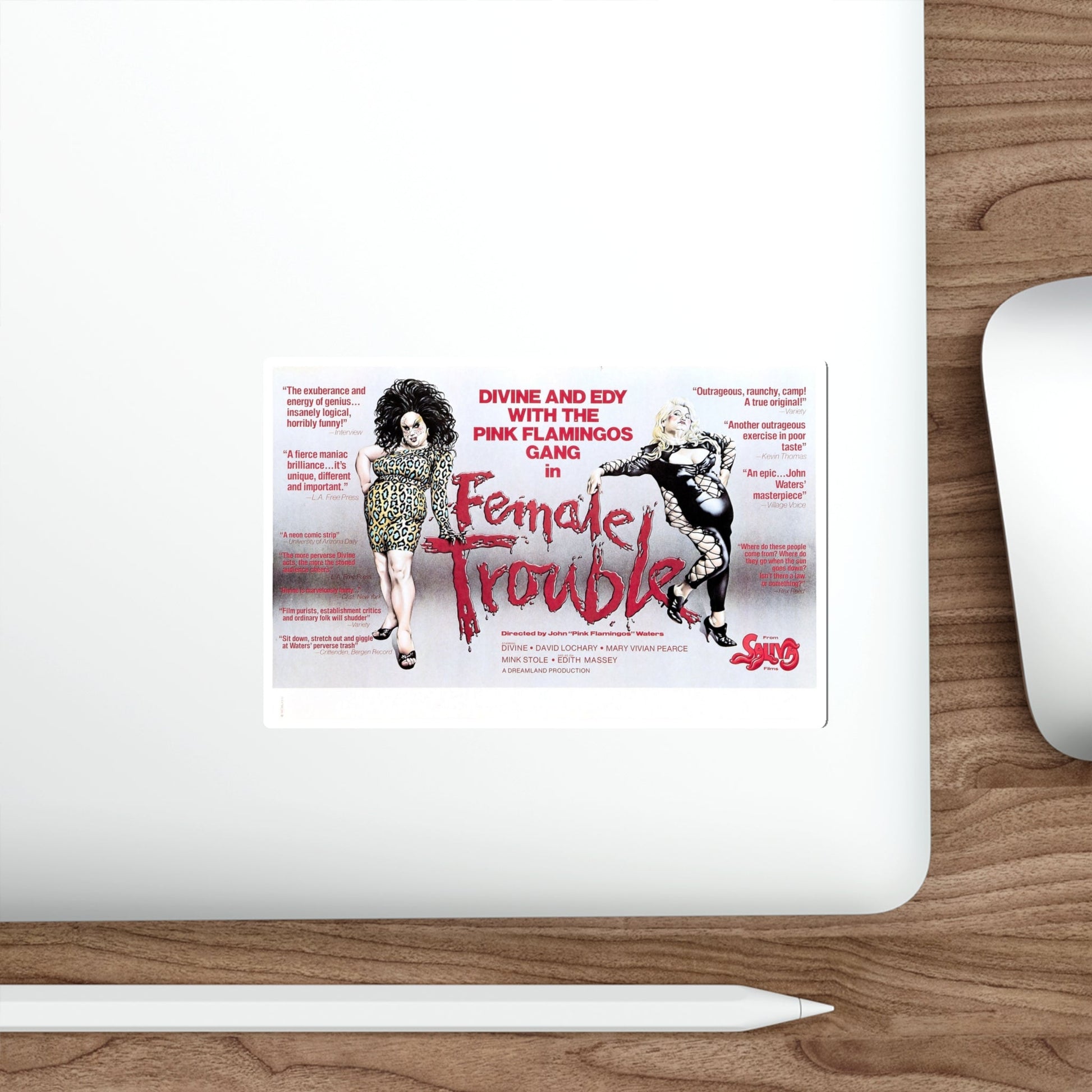 FEMALE TROUBLE 1974 Movie Poster STICKER Vinyl Die-Cut Decal-The Sticker Space