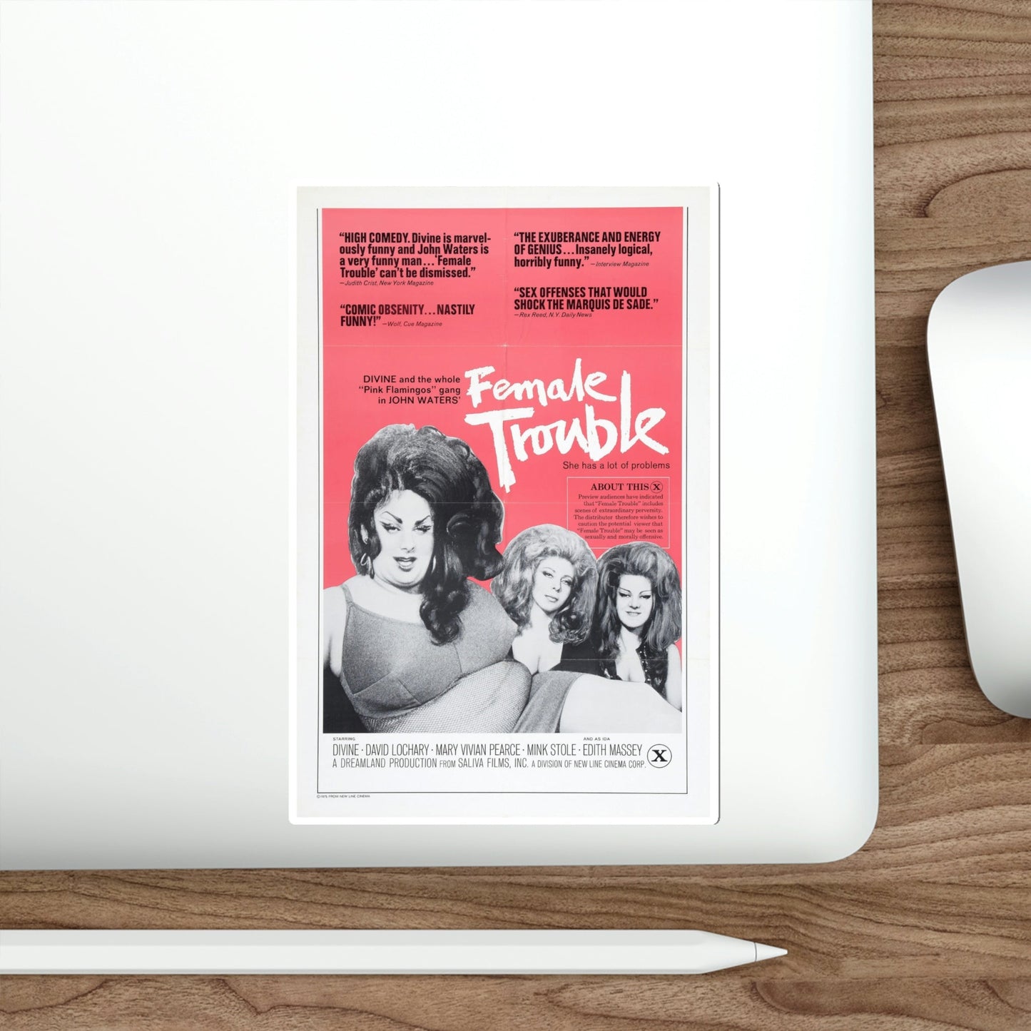 Female Trouble 1974 Movie Poster STICKER Vinyl Die-Cut Decal-The Sticker Space