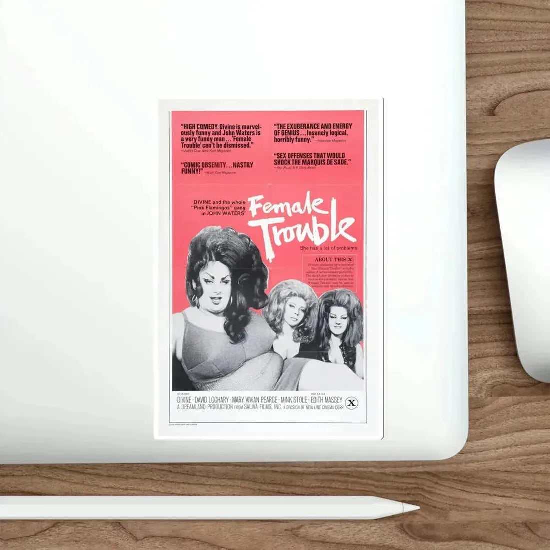 Female Trouble 1974 Movie Poster STICKER Vinyl Die-Cut Decal - The Sticker Space