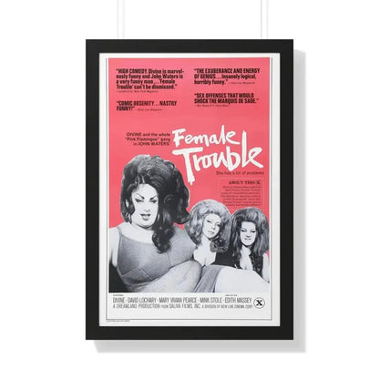 FEMALE TROUBLE (2) 1974 - Framed Movie Poster - The Sticker Space