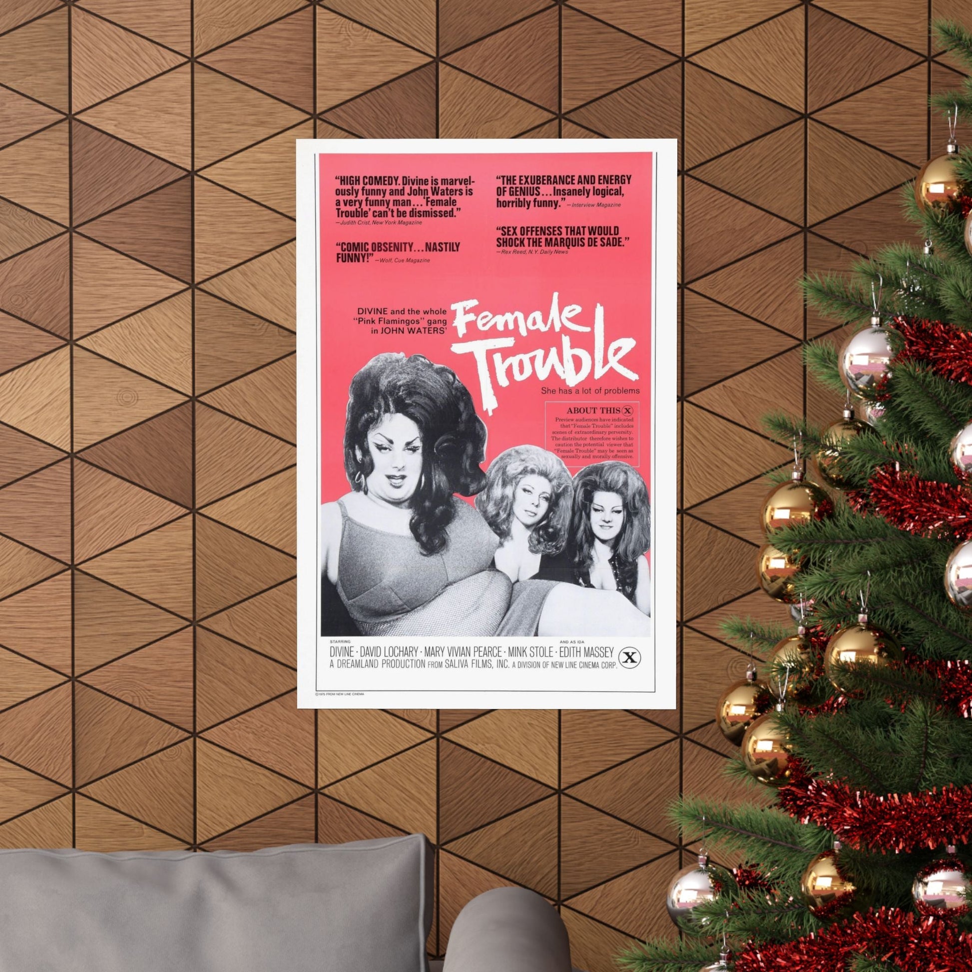 FEMALE TROUBLE (2) 1974 - Paper Movie Poster-The Sticker Space