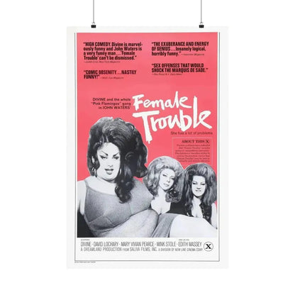 FEMALE TROUBLE (2) 1974 - Paper Movie Poster 24″ x 36″ Matte - The Sticker Space