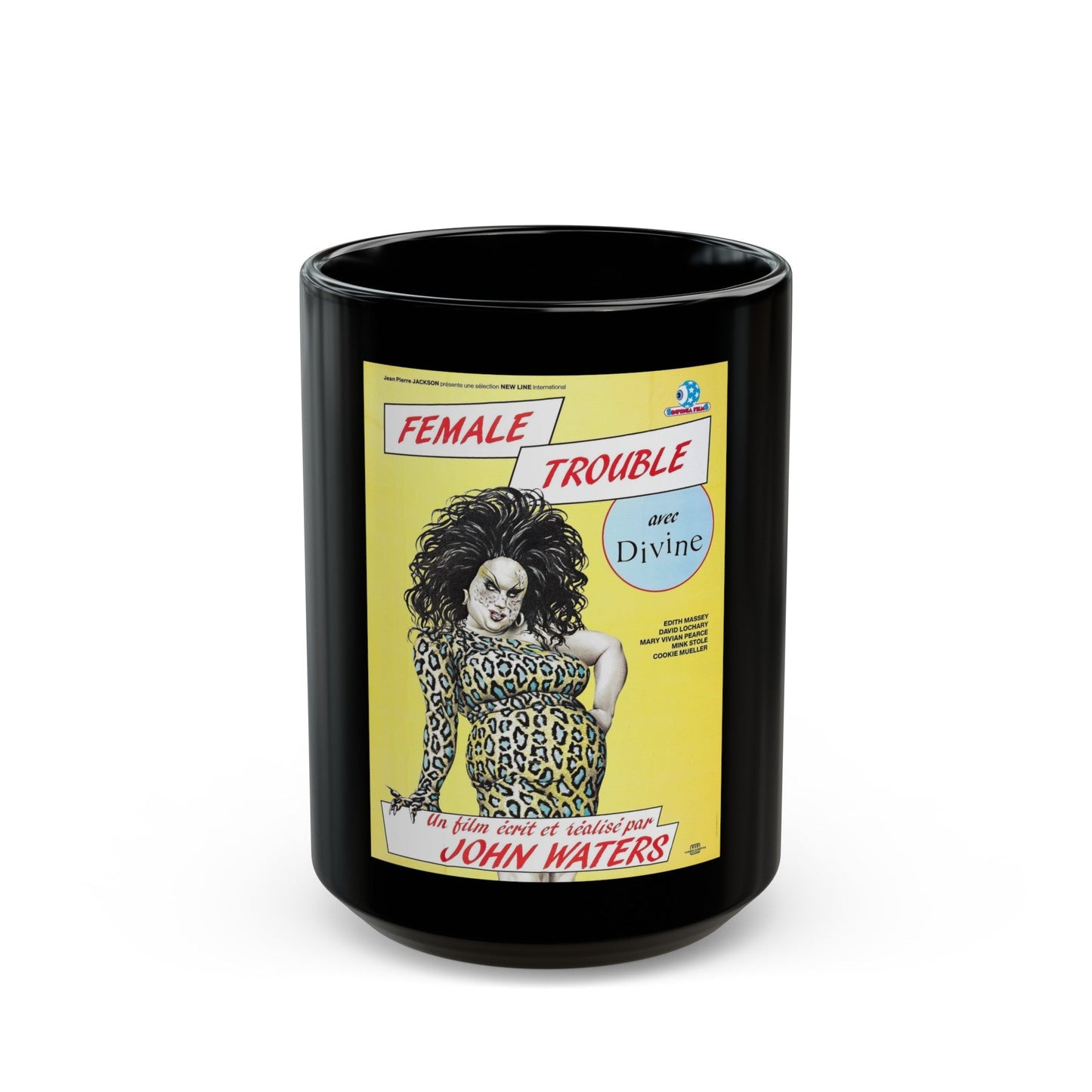 FEMALE TROUBLE (FRENCH) 1974 Movie Poster - Black Coffee Mug-15oz-The Sticker Space