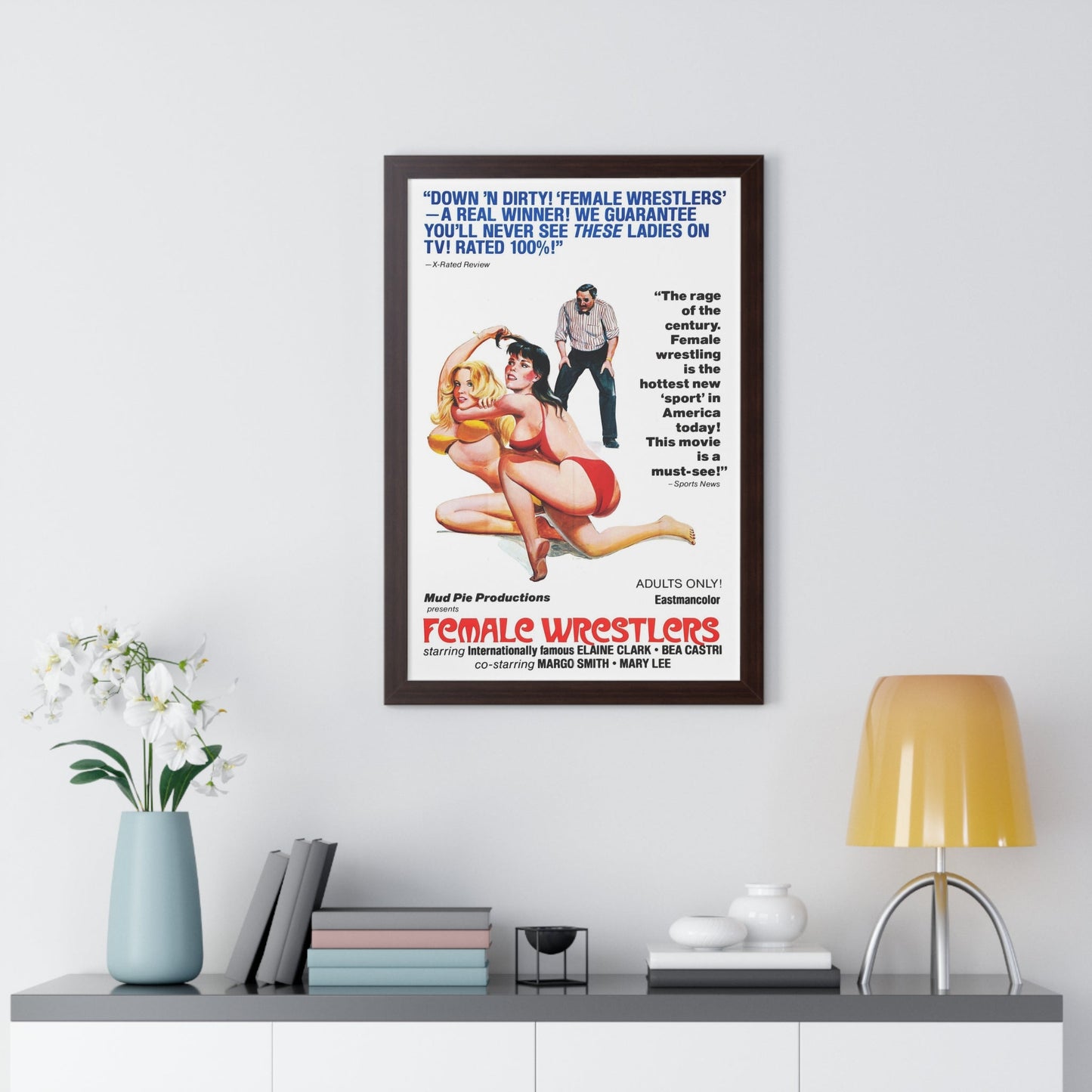 FEMALE WRESTLERS 1980 - Framed Movie Poster-The Sticker Space