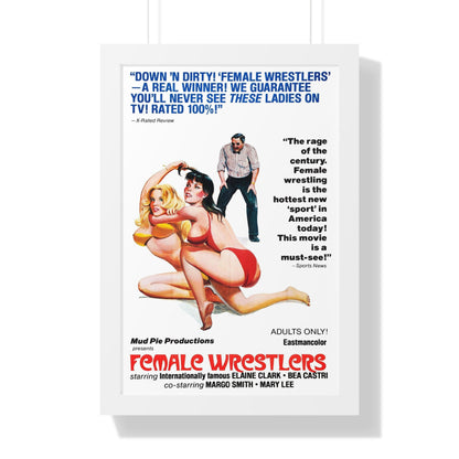 FEMALE WRESTLERS 1980 - Framed Movie Poster-16″ x 24″-The Sticker Space