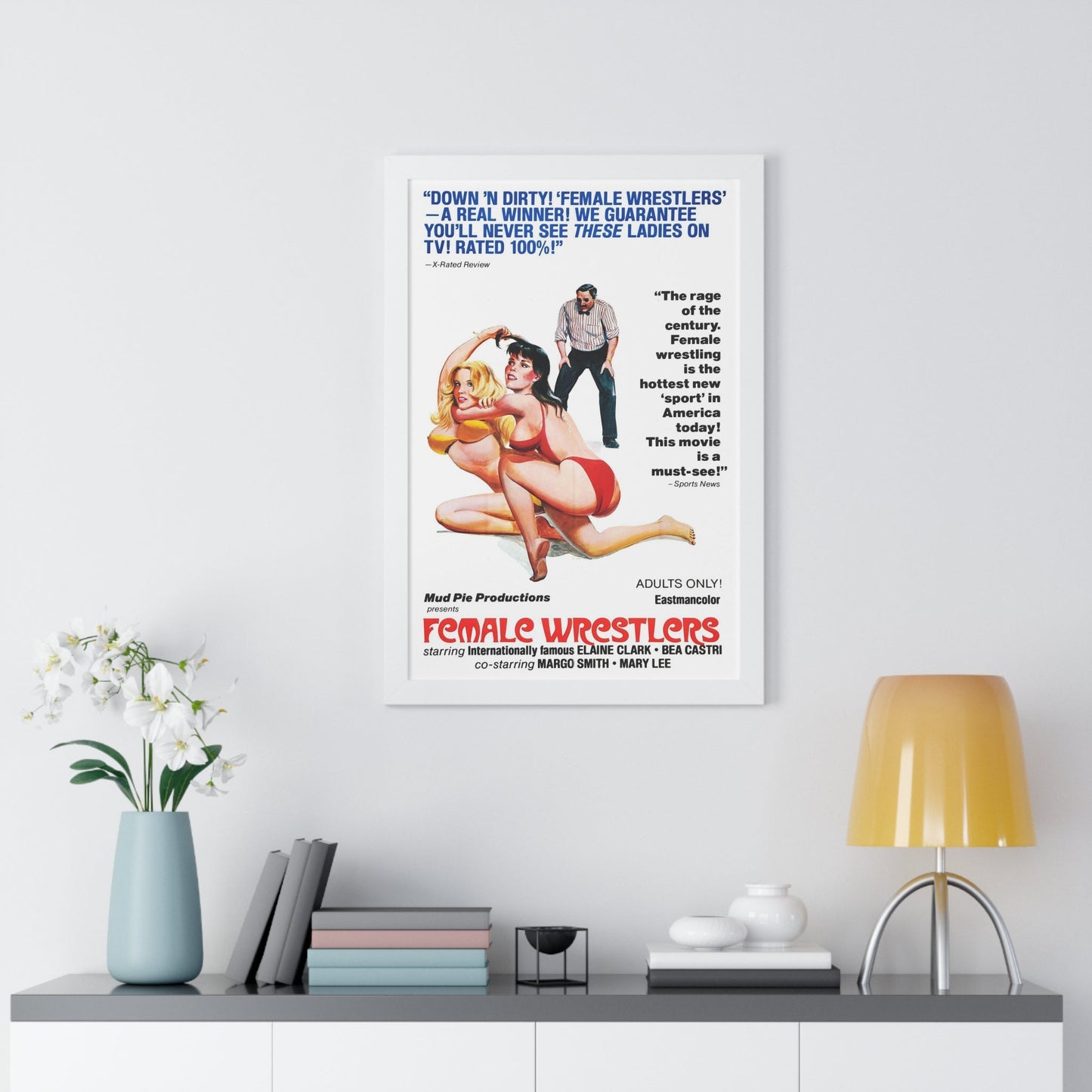 FEMALE WRESTLERS 1980 - Framed Movie Poster-The Sticker Space