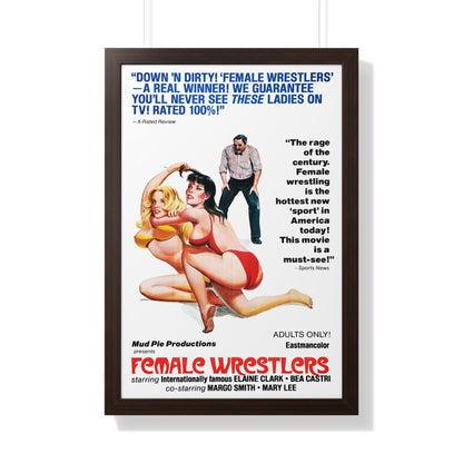 FEMALE WRESTLERS 1980 - Framed Movie Poster-20" x 30"-The Sticker Space