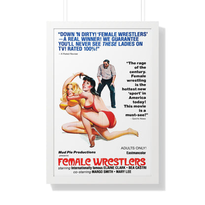 FEMALE WRESTLERS 1980 - Framed Movie Poster-20" x 30"-The Sticker Space