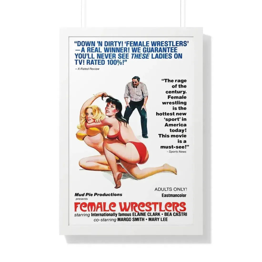 FEMALE WRESTLERS 1980 - Framed Movie Poster - The Sticker Space