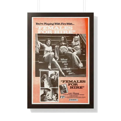 FEMALES FOR HIRE 1968 - Framed Movie Poster 20" x 30" Walnut - The Sticker Space