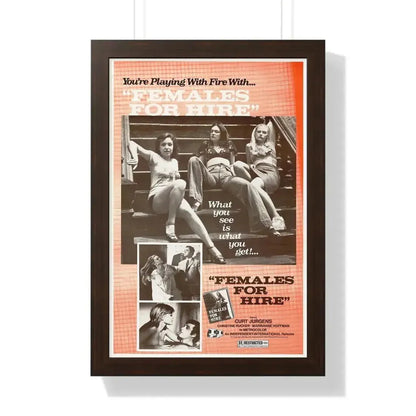 FEMALES FOR HIRE 1968 - Framed Movie Poster - The Sticker Space