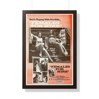 FEMALES FOR HIRE 1968 - Framed Movie Poster - The Sticker Space