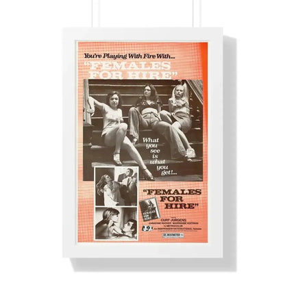 FEMALES FOR HIRE 1968 - Framed Movie Poster - The Sticker Space