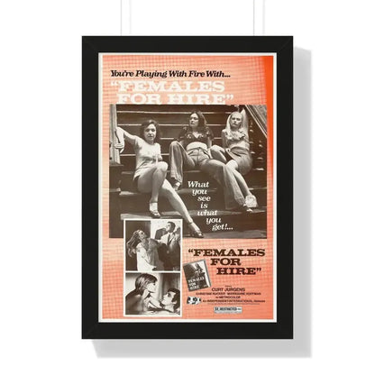 FEMALES FOR HIRE 1968 - Framed Movie Poster - The Sticker Space