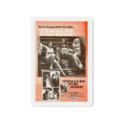 FEMALES FOR HIRE 1968 Movie Poster - Refrigerator Magnet 3 Inch - The Sticker Space