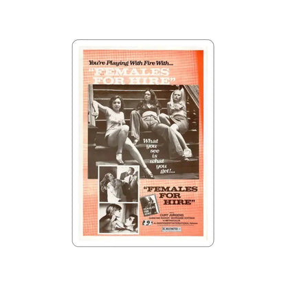 FEMALES FOR HIRE 1968 Movie Poster STICKER Vinyl Die-Cut Decal 2 Inch - The Sticker Space