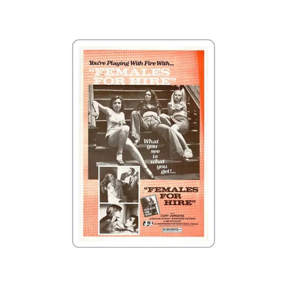 FEMALES FOR HIRE 1968 Movie Poster STICKER Vinyl Die-Cut Decal 4 Inch - The Sticker Space