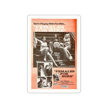FEMALES FOR HIRE 1968 Movie Poster STICKER Vinyl Die-Cut Decal - The Sticker Space