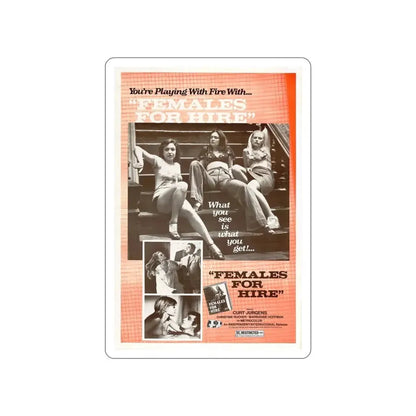 FEMALES FOR HIRE 1968 Movie Poster STICKER Vinyl Die-Cut Decal - The Sticker Space