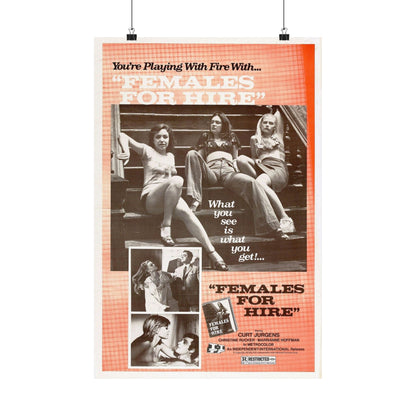 FEMALES FOR HIRE 1968 - Paper Movie Poster-16″ x 24″-The Sticker Space