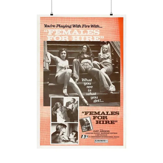 FEMALES FOR HIRE 1968 - Paper Movie Poster 24″ x 36″ Matte - The Sticker Space