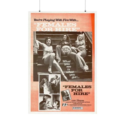 FEMALES FOR HIRE 1968 - Paper Movie Poster 36" x 54" Matte - The Sticker Space