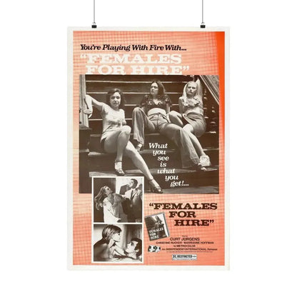 FEMALES FOR HIRE 1968 - Paper Movie Poster - The Sticker Space