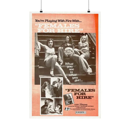 FEMALES FOR HIRE 1968 - Paper Movie Poster - The Sticker Space