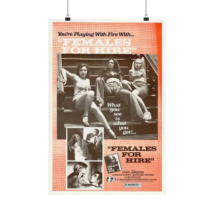 FEMALES FOR HIRE 1968 - Paper Movie Poster - The Sticker Space