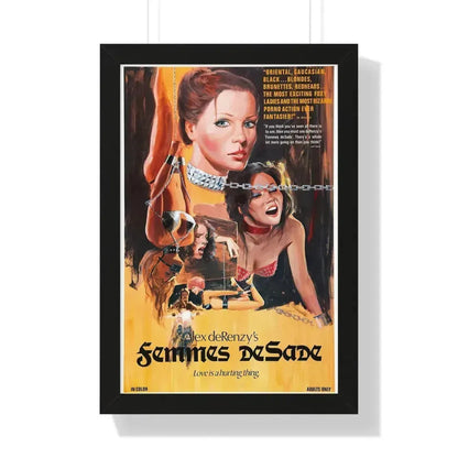 FEMMES DE SADE 1976 - Framed Movie Poster 16″ x 24″ Black - The Sticker Space