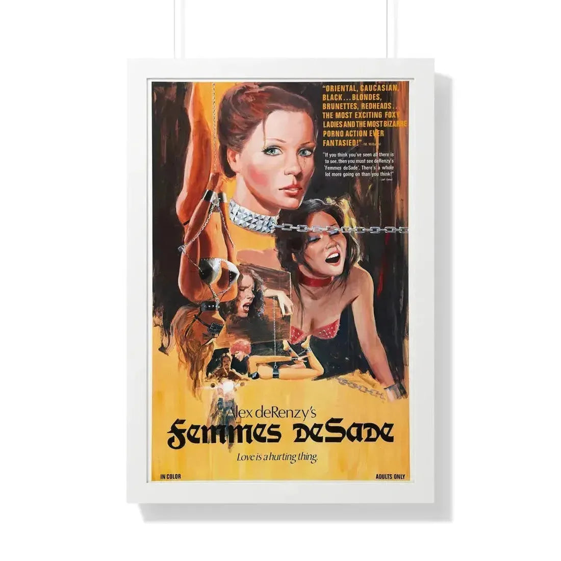FEMMES DE SADE 1976 - Framed Movie Poster 20" x 30" White - The Sticker Space