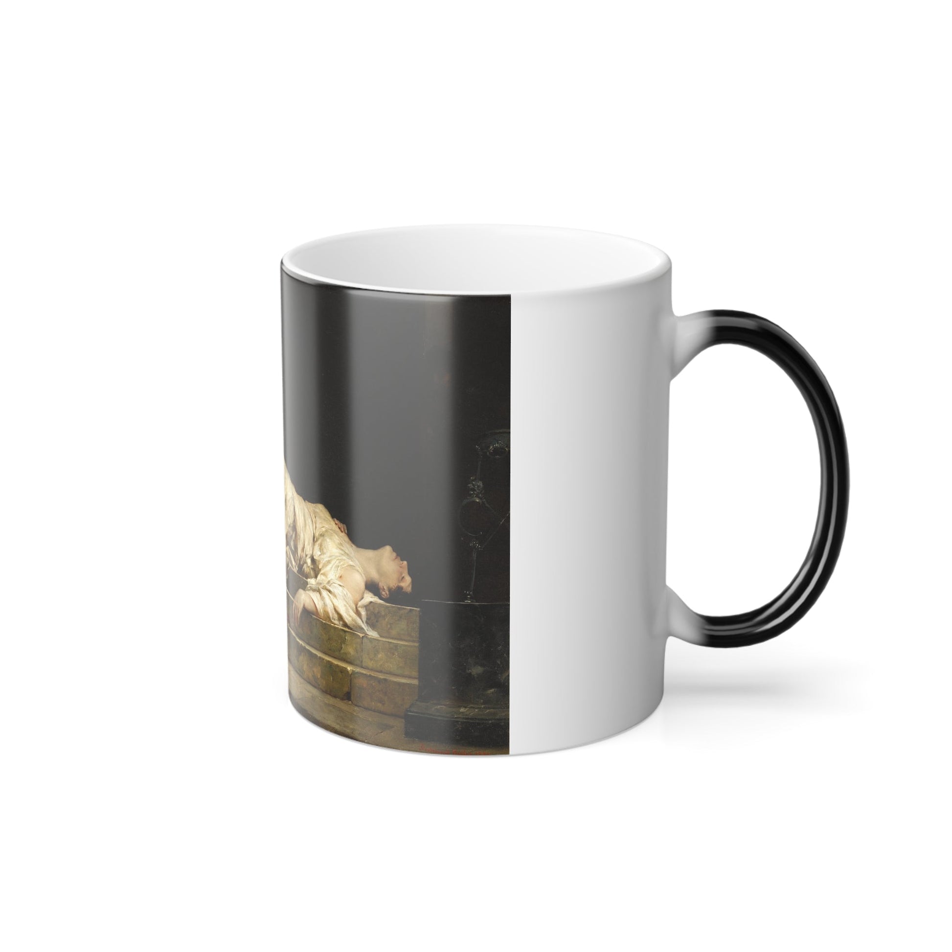 Ferdinand Keller (1842-1922) Selene thrown down by Argus - Oil on Canvas 1886 - Color Changing Mug 11oz-11oz-The Sticker Space