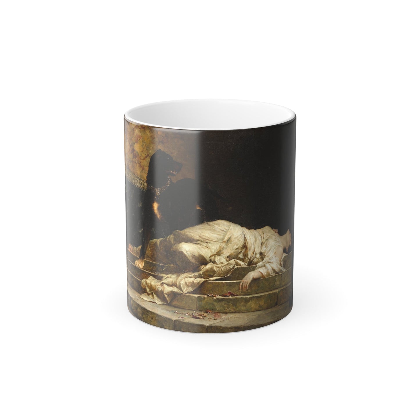 Ferdinand Keller (1842-1922) Selene thrown down by Argus - Oil on Canvas 1886 - Color Changing Mug 11oz-11oz-The Sticker Space