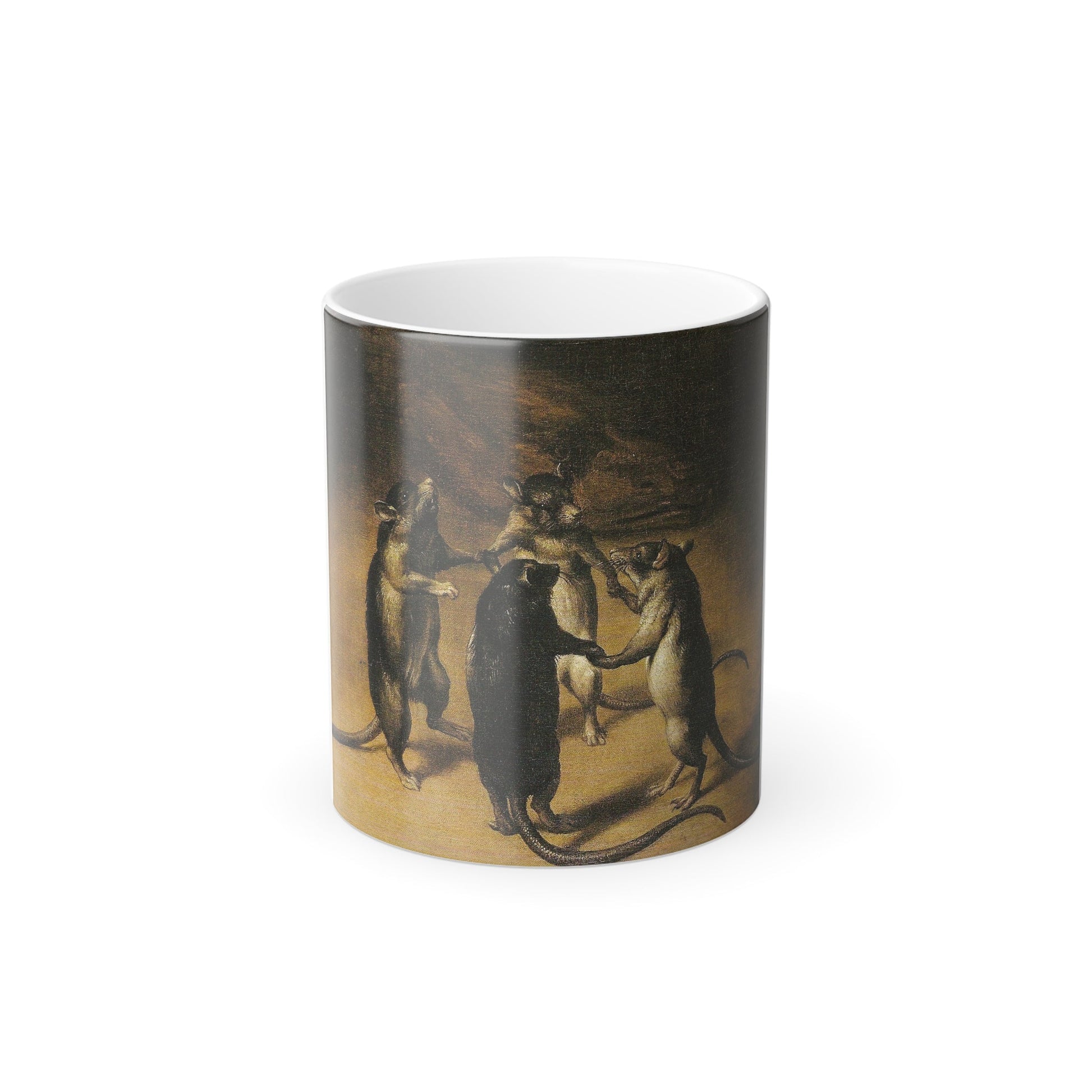 Ferdinand van Kessel (1648-1696) Dance of the Rats - 1690 - Color Changing Mug 11oz-11oz-The Sticker Space