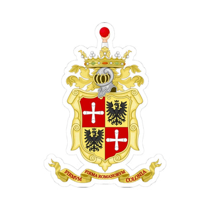 Fermo-Stemma (Italy) (Coat of Arms) STICKER Vinyl Kiss-Cut Decal 3 Inch White - The Sticker Space