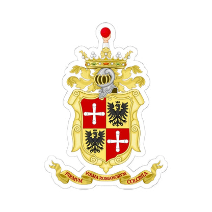 Fermo-Stemma (Italy) (Coat of Arms) STICKER Vinyl Kiss-Cut Decal 6 Inch White - The Sticker Space