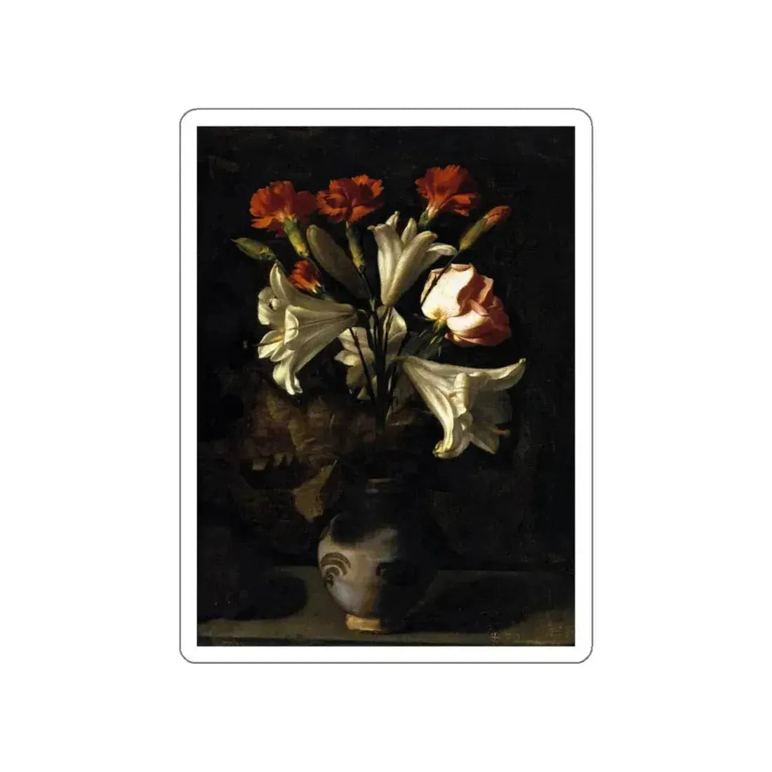 FERNANDEZ, Juan - Vase of Flowers (Artwork) STICKER Vinyl Die-Cut Decal White Die-Cut 5 Inch - The Sticker Space