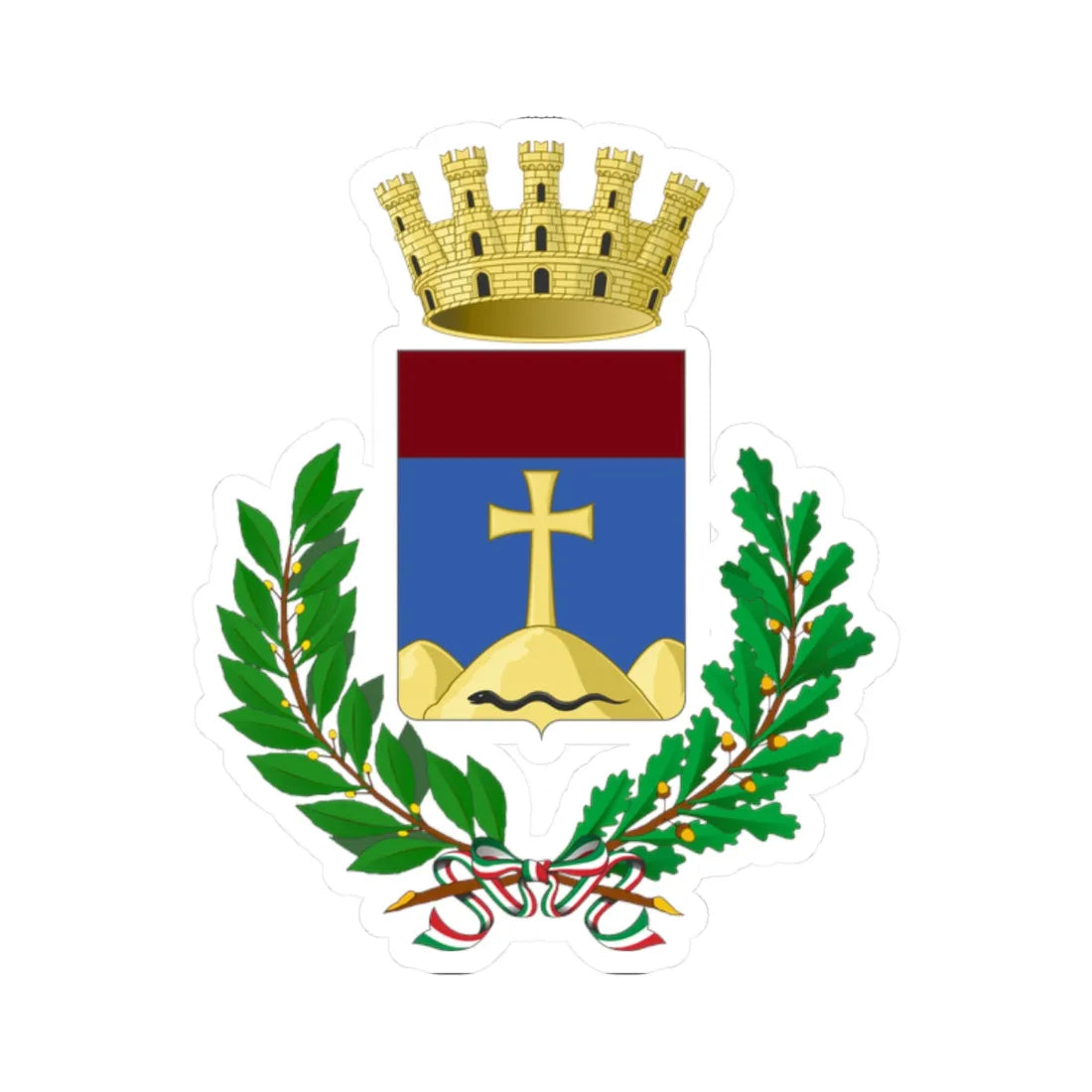 Ferrandina-Stemma (Italy) (Coat of Arms) STICKER Vinyl Kiss-Cut Decal 2 Inch White - The Sticker Space