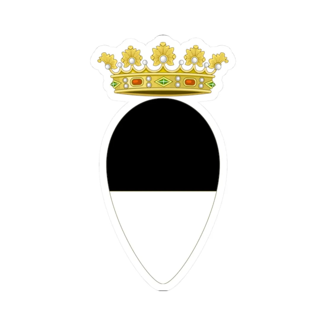 Ferrara-Stemma (Italy) (Coat of Arms) STICKER Vinyl Kiss-Cut Decal 2 Inch White - The Sticker Space