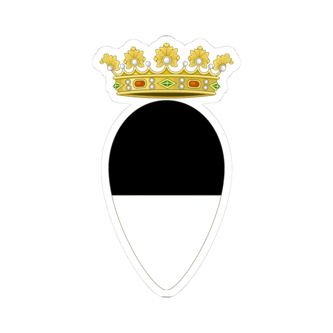 Ferrara-Stemma (Italy) (Coat of Arms) STICKER Vinyl Kiss-Cut Decal 3 Inch White - The Sticker Space