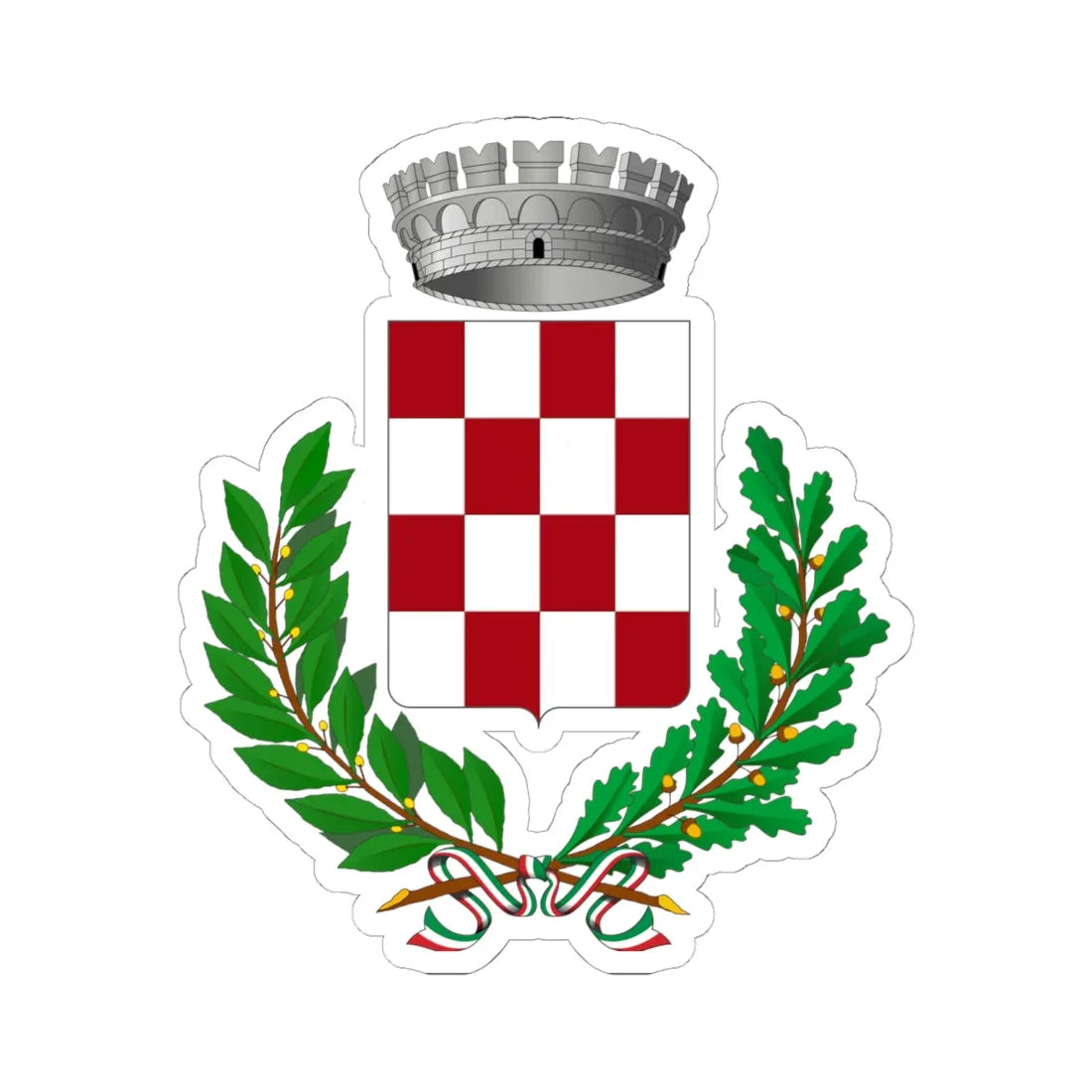 Ferrere-Stemma (Italy) (Coat of Arms) STICKER Vinyl Kiss-Cut Decal 6 Inch White - The Sticker Space