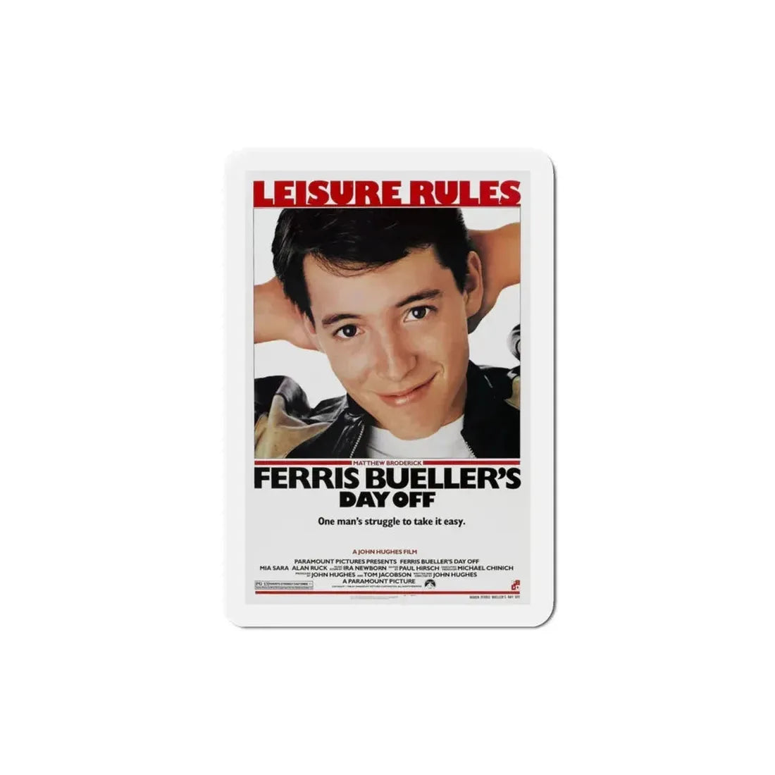 Ferris Bueller's Day Off 1986 Movie Poster Refrigerator Magnet 3 Inch - The Sticker Space