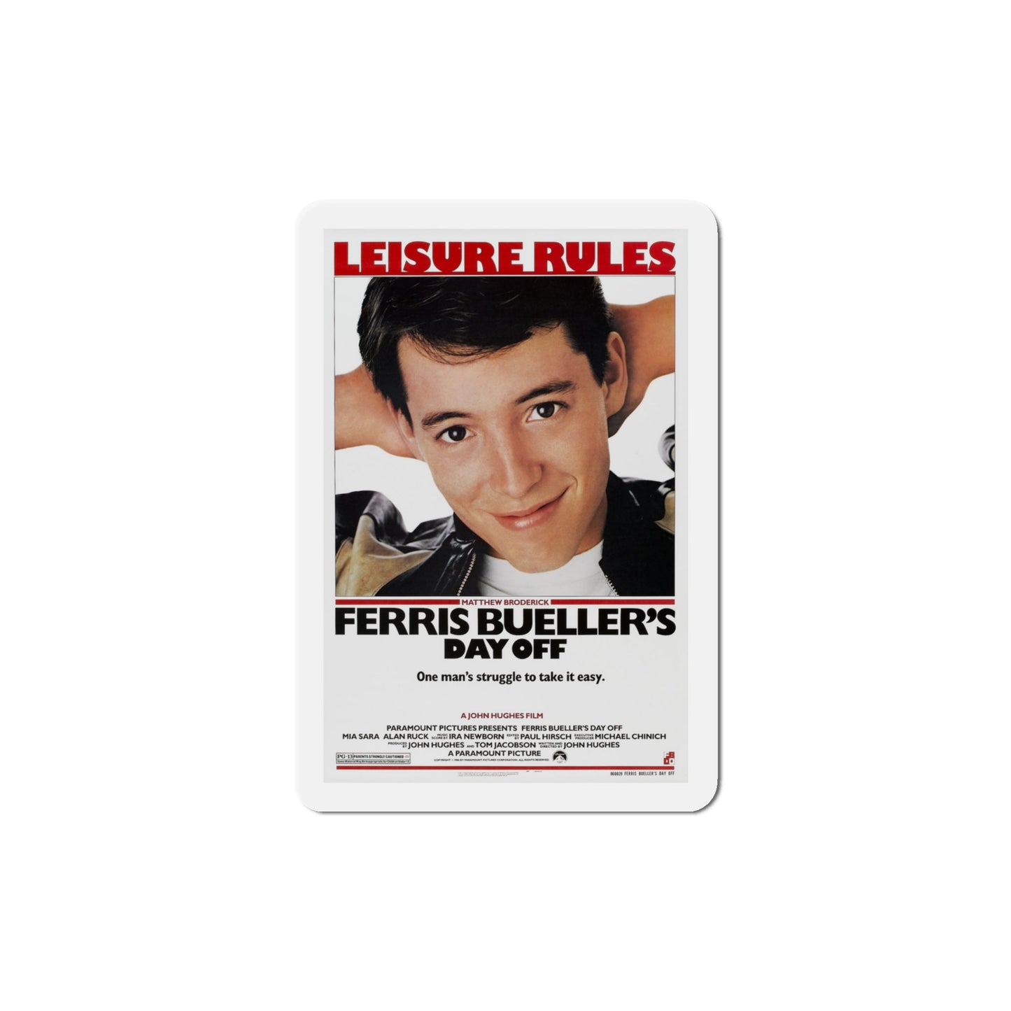 Ferris Bueller's Day Off 1986 Movie Poster Die-Cut Magnet-4" x 4"-The Sticker Space