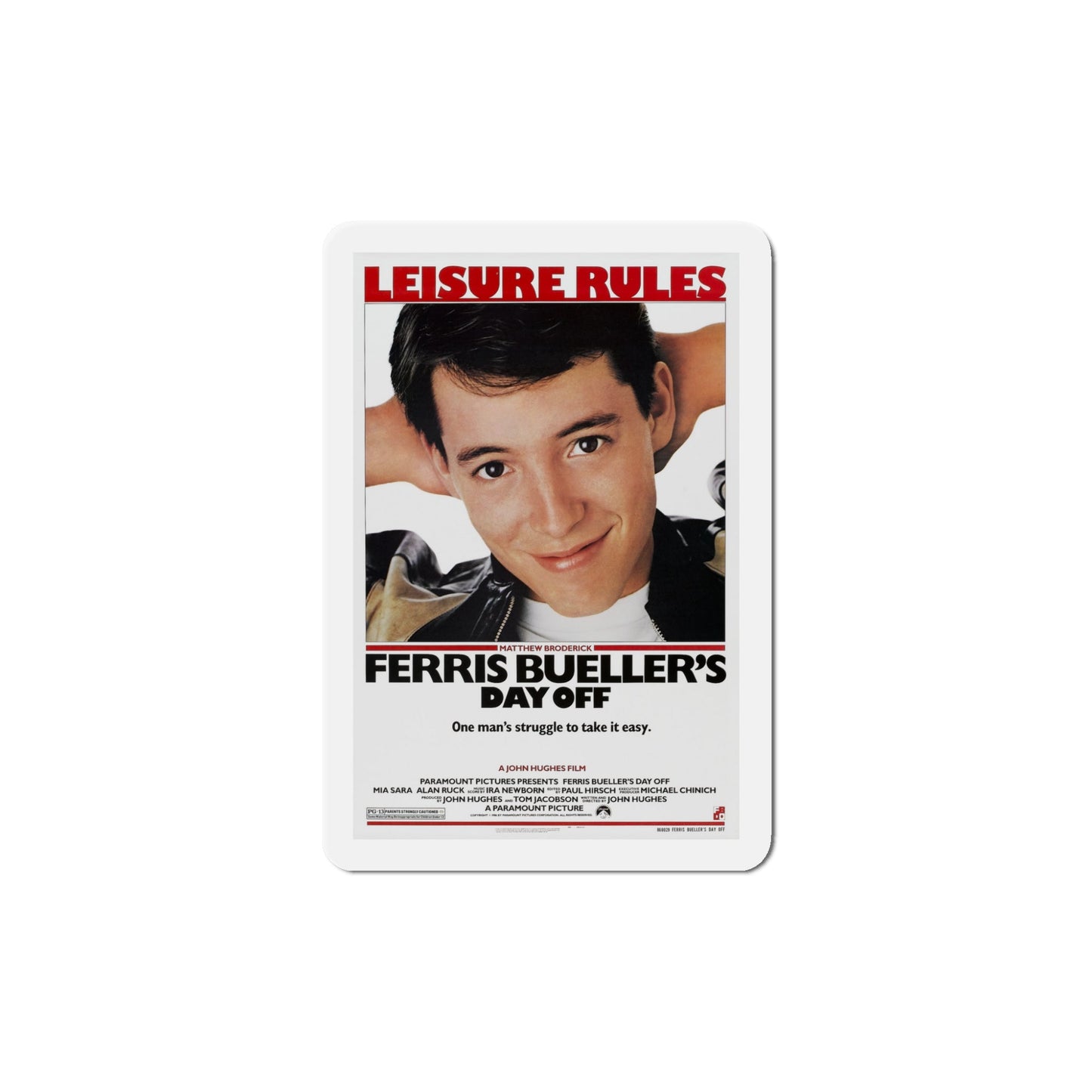 Ferris Bueller's Day Off 1986 Movie Poster Die-Cut Magnet-5" x 5"-The Sticker Space