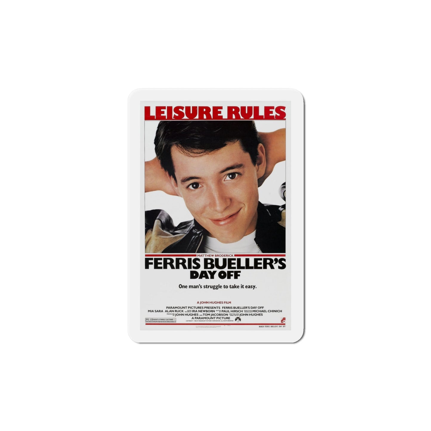 Ferris Bueller's Day Off 1986 Movie Poster Die-Cut Magnet-6 × 6"-The Sticker Space