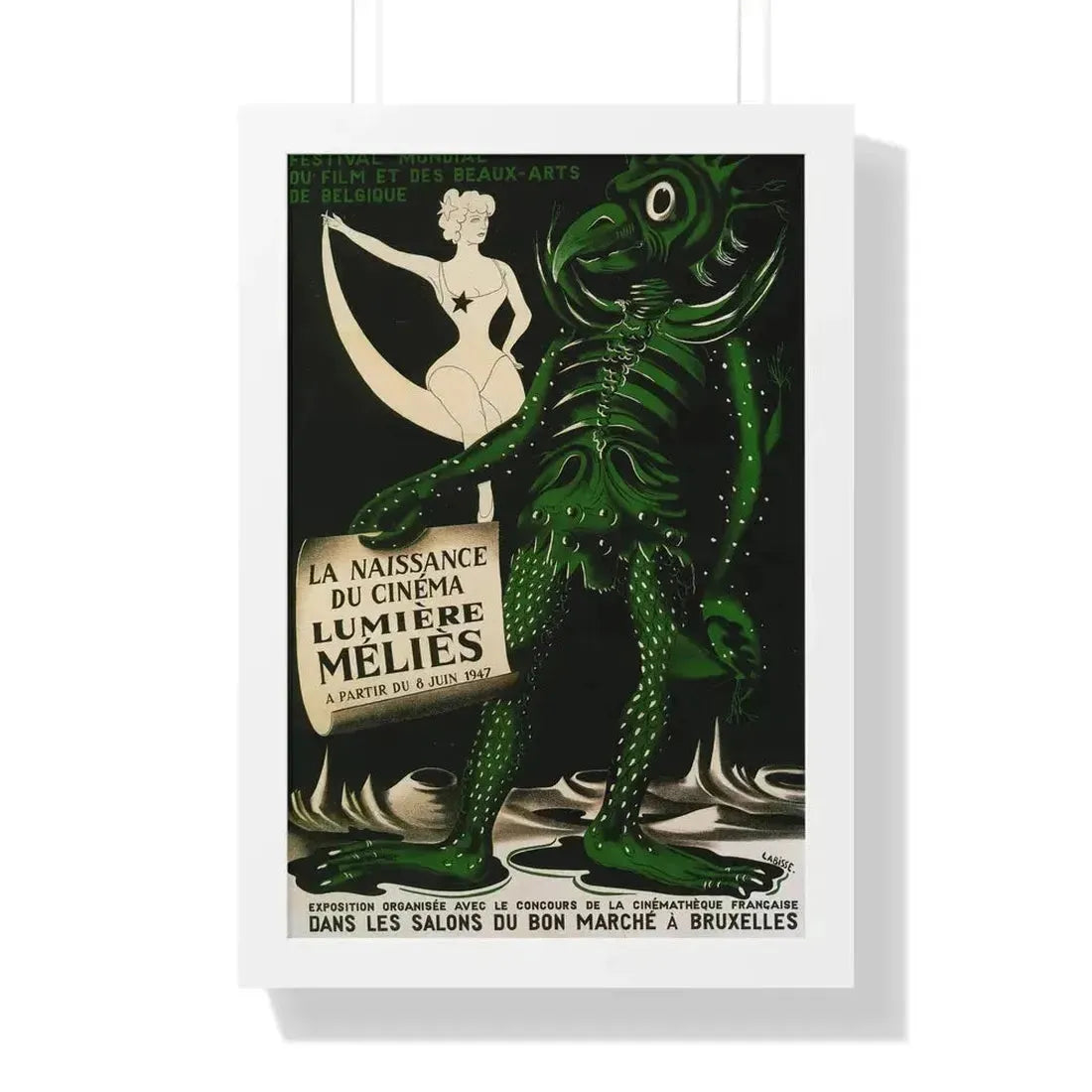 FESTIVAL MONDIAL DE FILM ET DES BEAUX-ARTS DE BELGIQUE 1951 - Framed Movie Poster - The Sticker Space